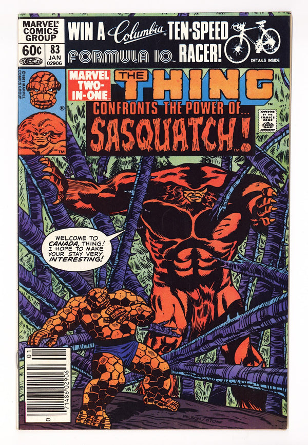 Marvel Two-in-One Vol 1 83  High Grade   (1982)   Newsstand
