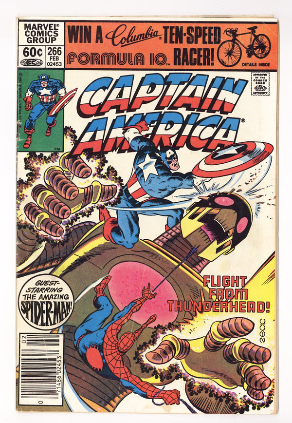 Captain America Vol 1 266 Low Grade (1982) Newsstand
