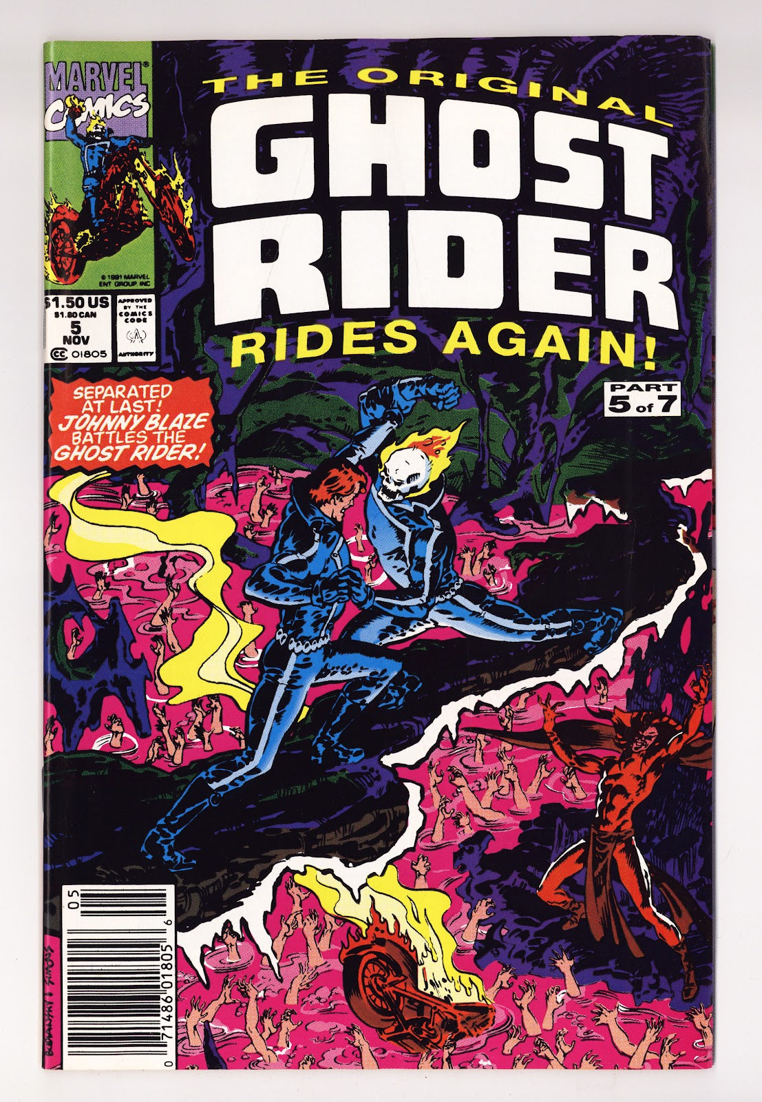The Original Ghost Rider Rides Again 5 High Grade (1991) Newsstand 