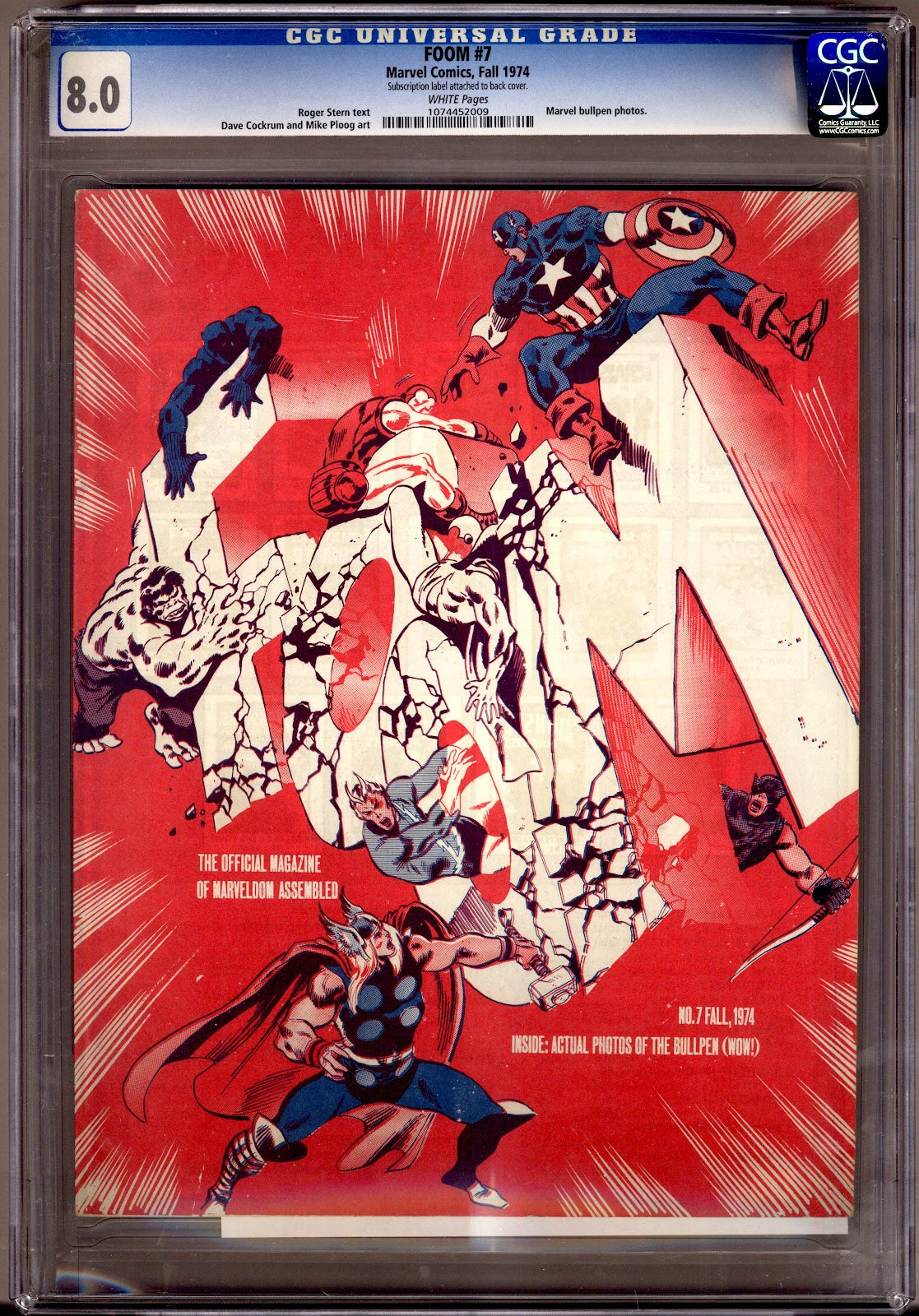 FOOM Magazine   7 CGC 8.0 (VF) Cracked Case  (1974)
