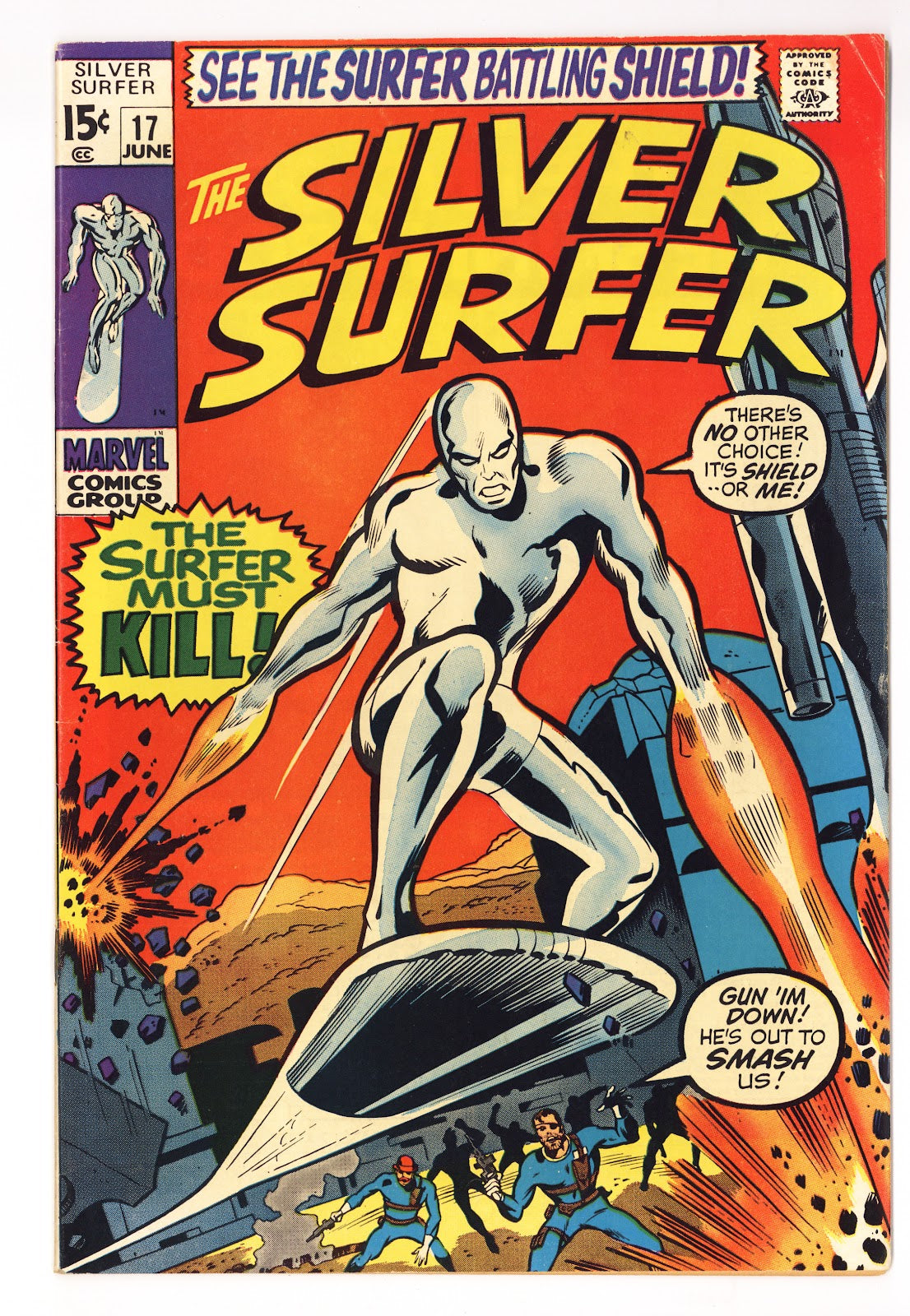 The Silver Surfer Vol 1 17  FN+ (6.5)   (1970)     