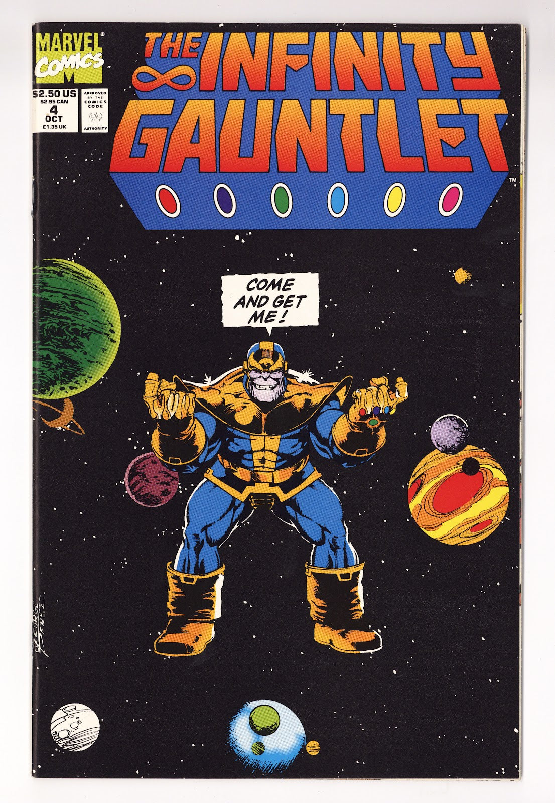 The Infinity Gauntlet Vol 1 4 NM- (9.2) (1991) 