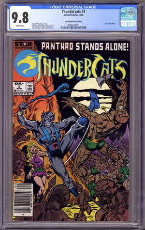 Thundercats 3 CGC 9.8 (NM/M) (1986) Canadian Price Variant