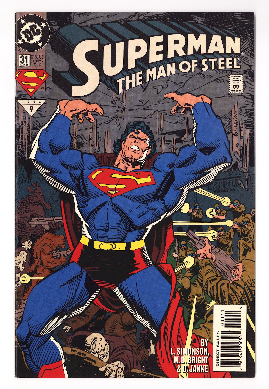 Superman: The Man of Steel   31  High Grade   (1994)   Direct Sales  