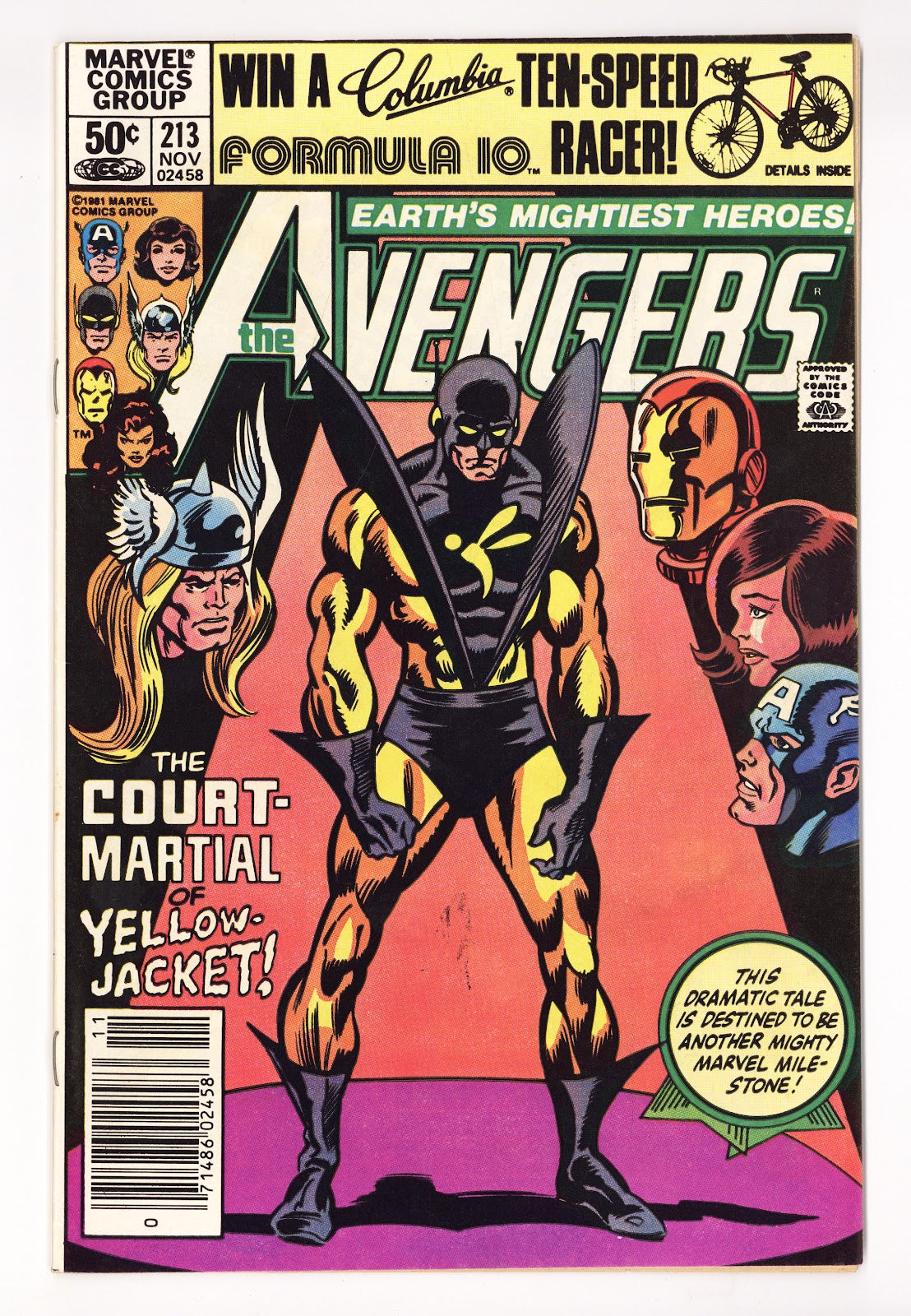 The Avengers Vol 1 213 Mid Grade (1981) Newsstand 