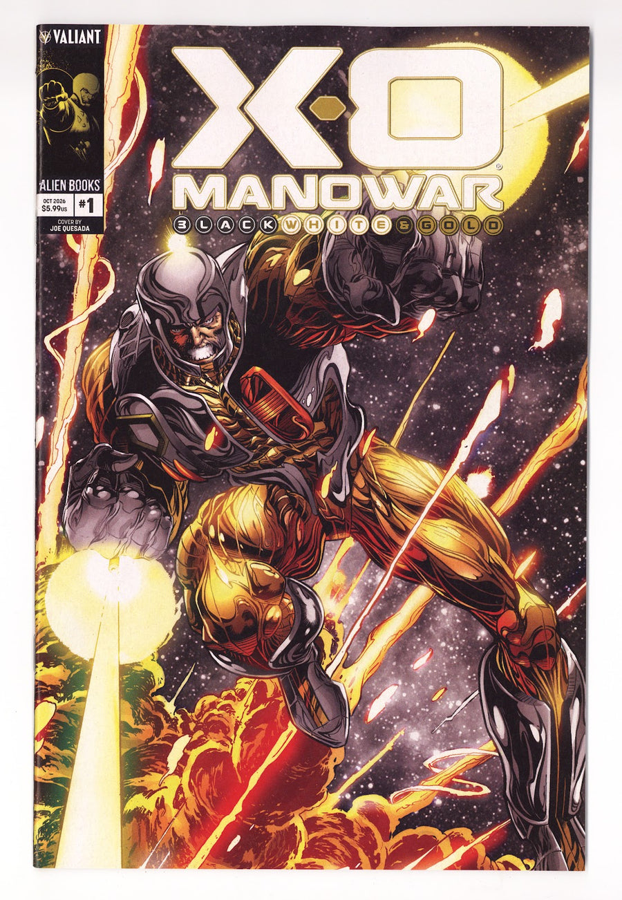 X-O Manowar: Black White & Gold #1 (2026) White Variant