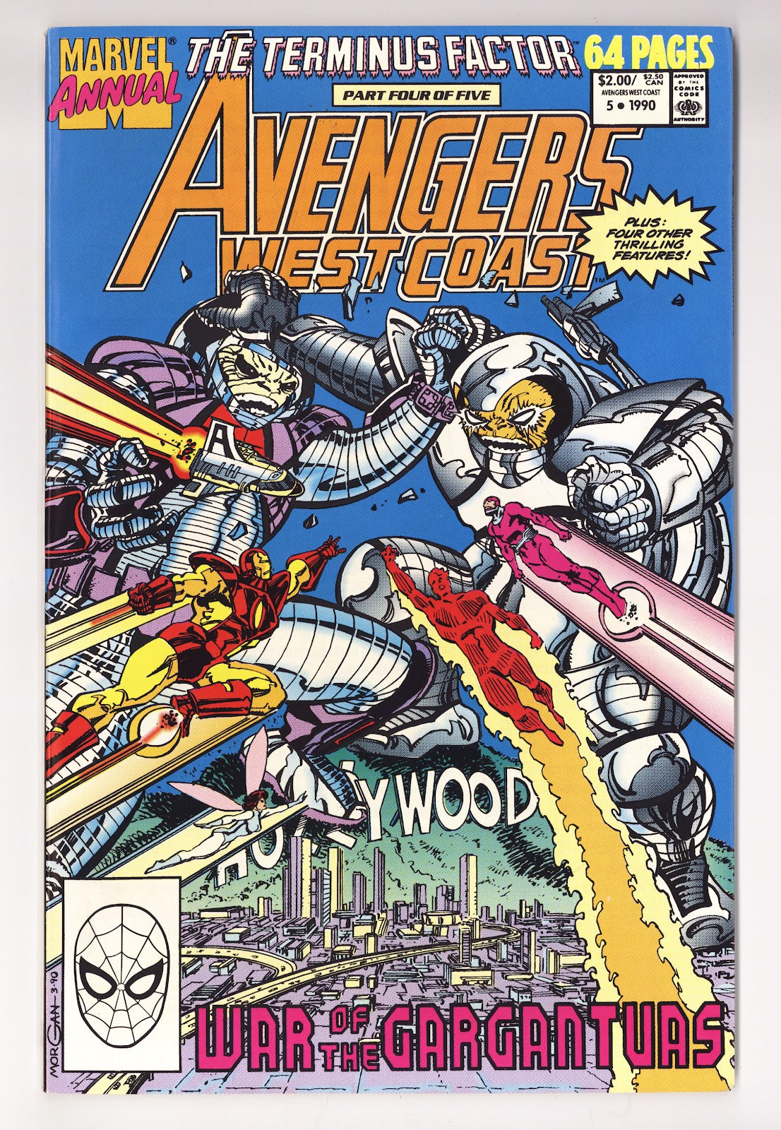 Avengers West Coast Annual Vol 2 5  High Grade   (1990)   Direct  