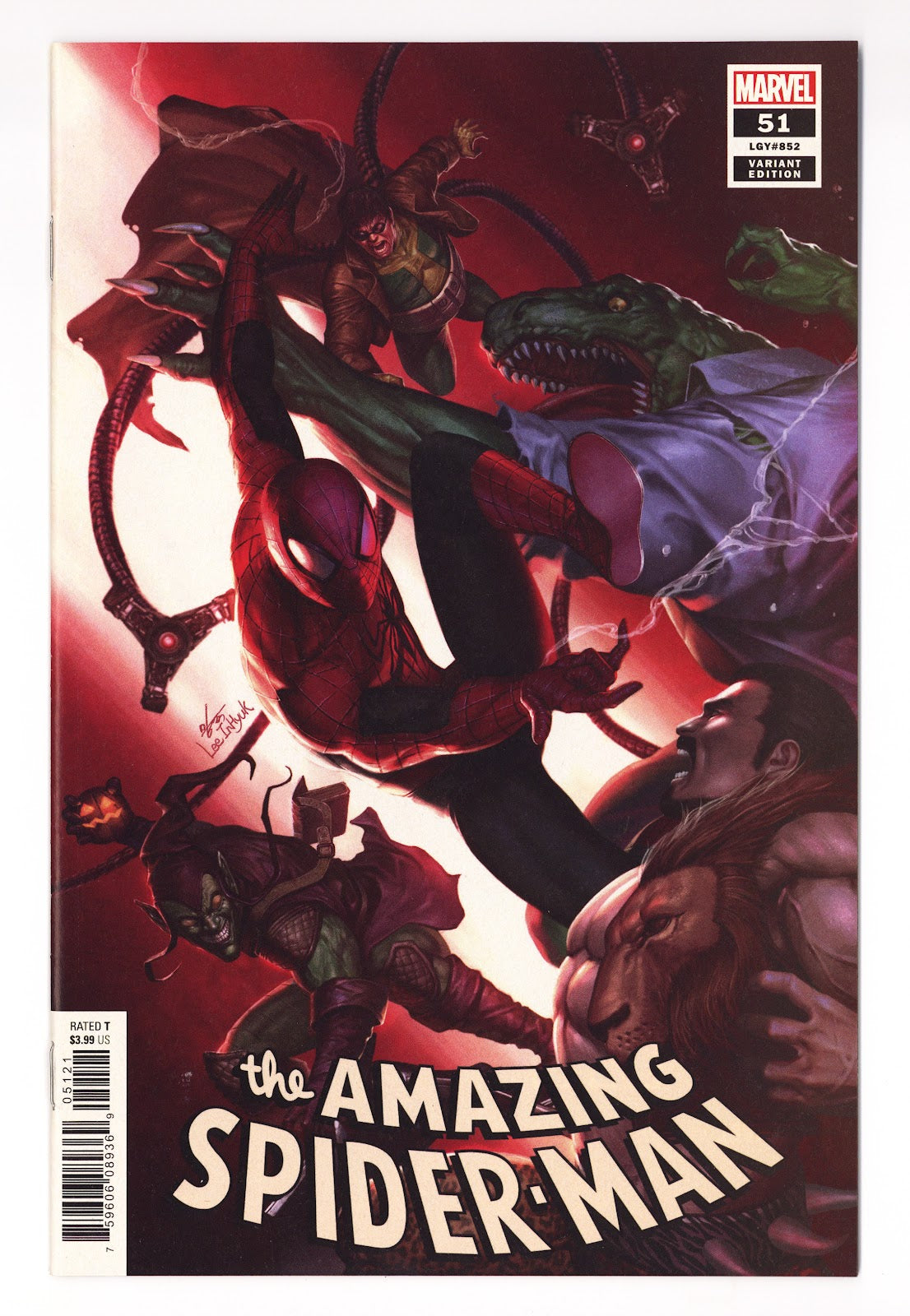 Amazing Spider-Man Vol 5 51 (852) VF/NM (9.0) (2020) Lee Incentive Variant 