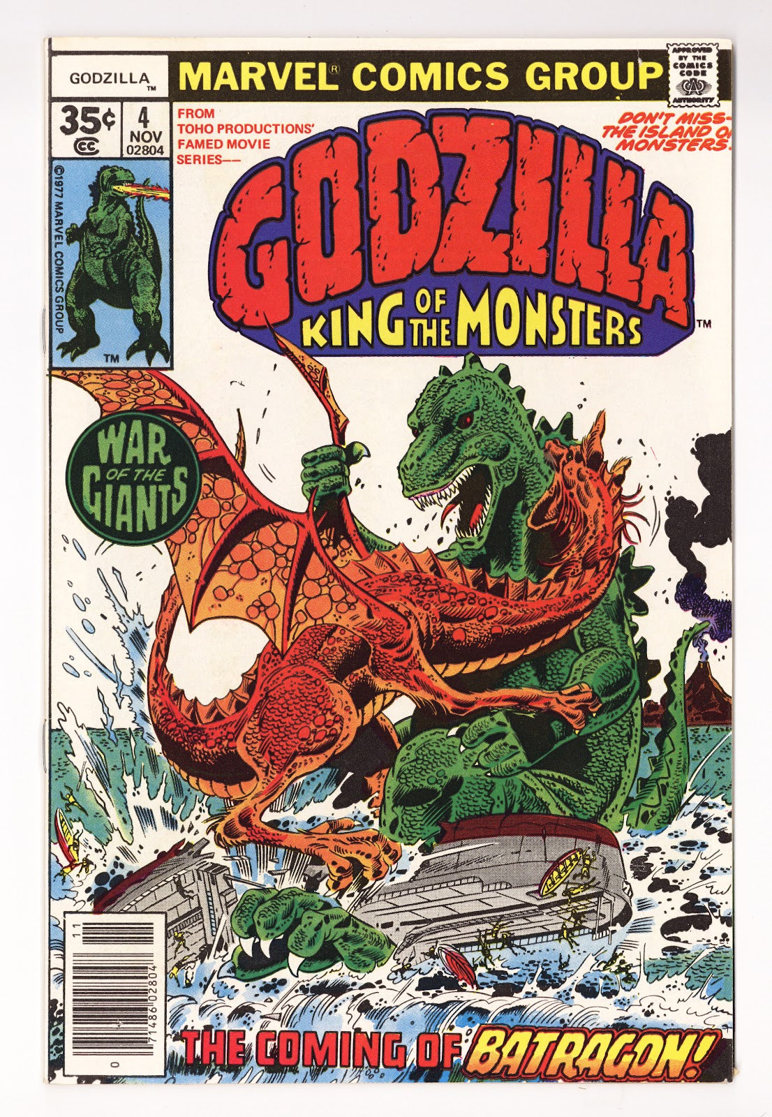 Godzilla Vol 1 4  VF- (7.5)   (1977)     
