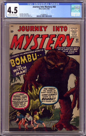 Journey into Mystery Vol 1 60 CGC 4.5 (VG+) (1960)