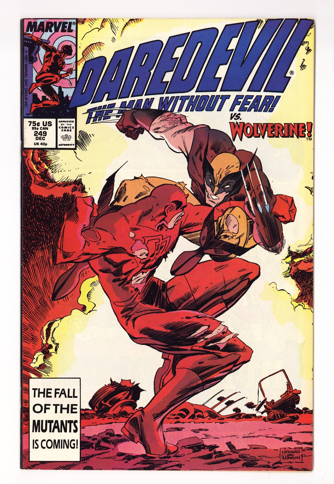 Daredevil Vol 1 249  Mid Grade   (1987)