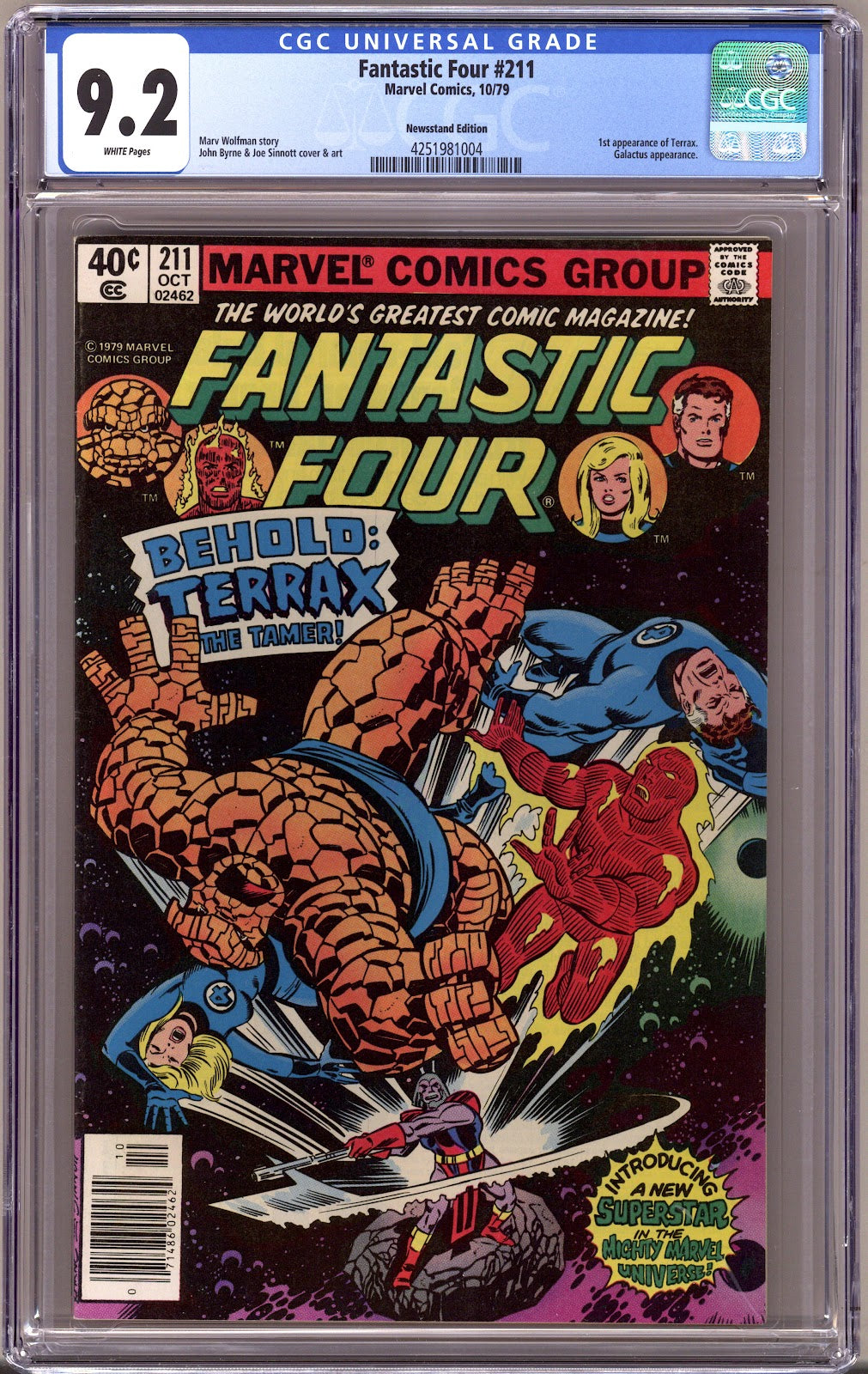 Fantastic Four Vol 1 211 CGC 9.2 (NM-) (1979) 