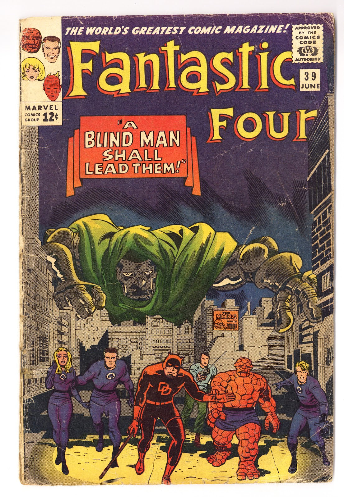 Fantastic Four Vol 1 39 GD+ (2.5) Tape (1965) 