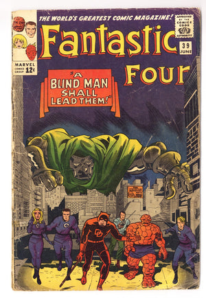 Fantastic Four Vol 1 39 GD+ (2.5) Tape (1965)