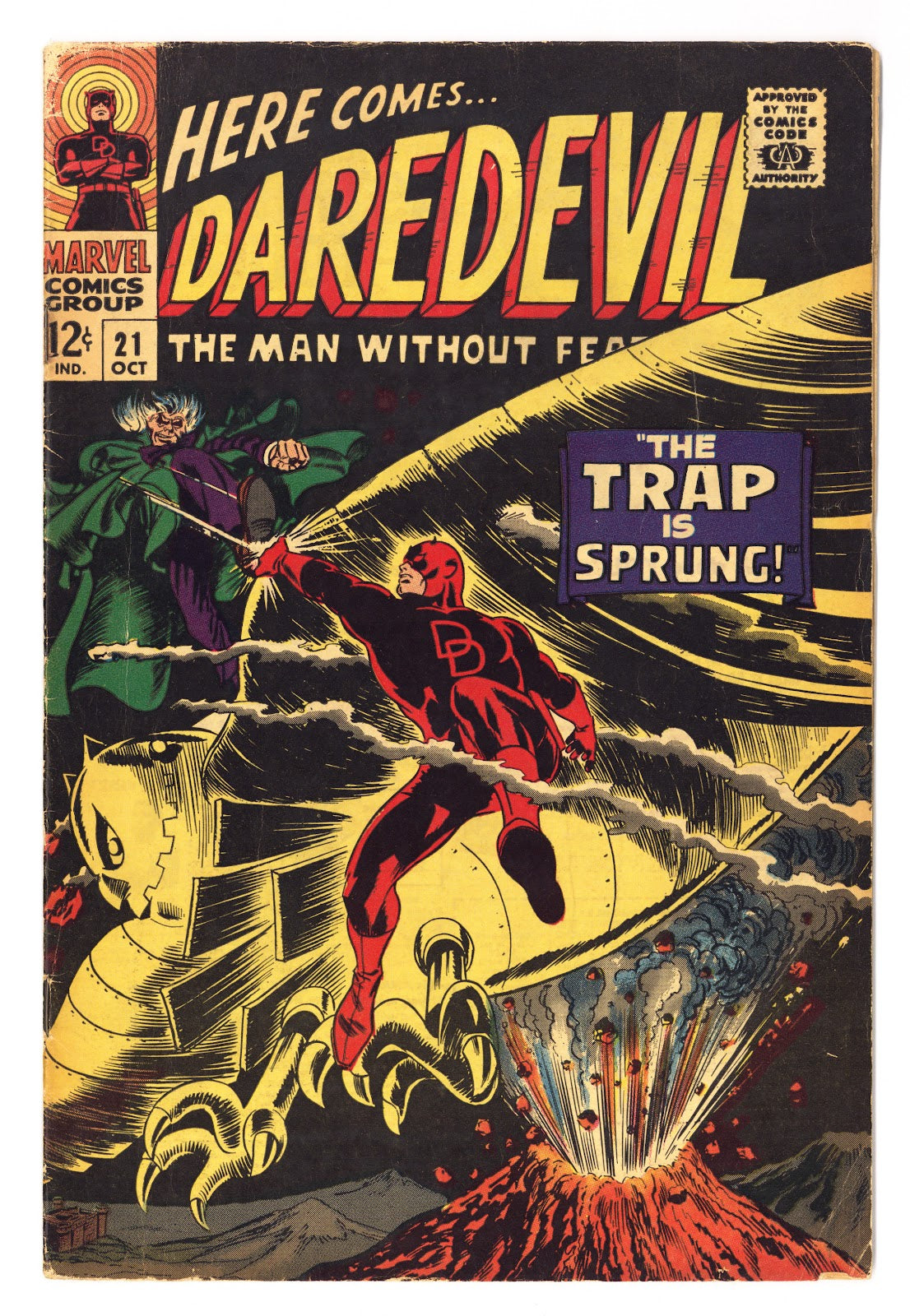 Daredevil Vol 1 21  VG+ (4.5) Wrap Missing  (1966)
