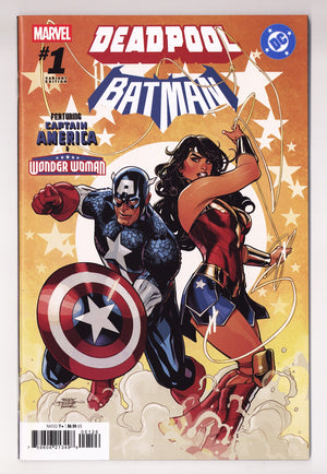 Marvel / DC: Deadpool / Batman 1 High Grade (2025) Dodson Captain America / Wonder Woman Variant