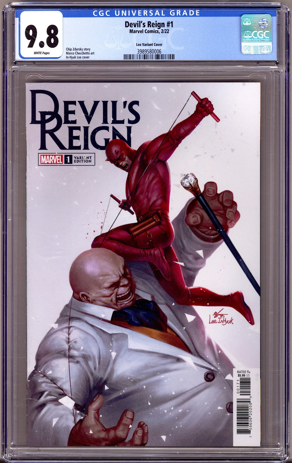 Devil's Reign 1 CGC 9.8 (NM/M) (2022) Lee Incentive Variant 