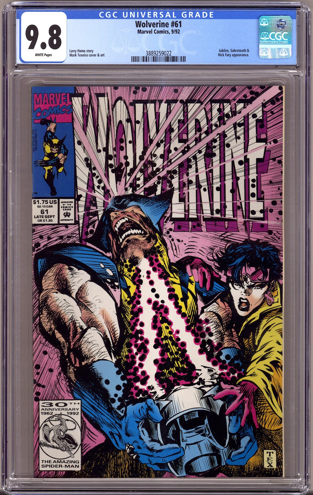 Wolverine Vol 2 61 CGC 9.8 (NM/M) (1992) 