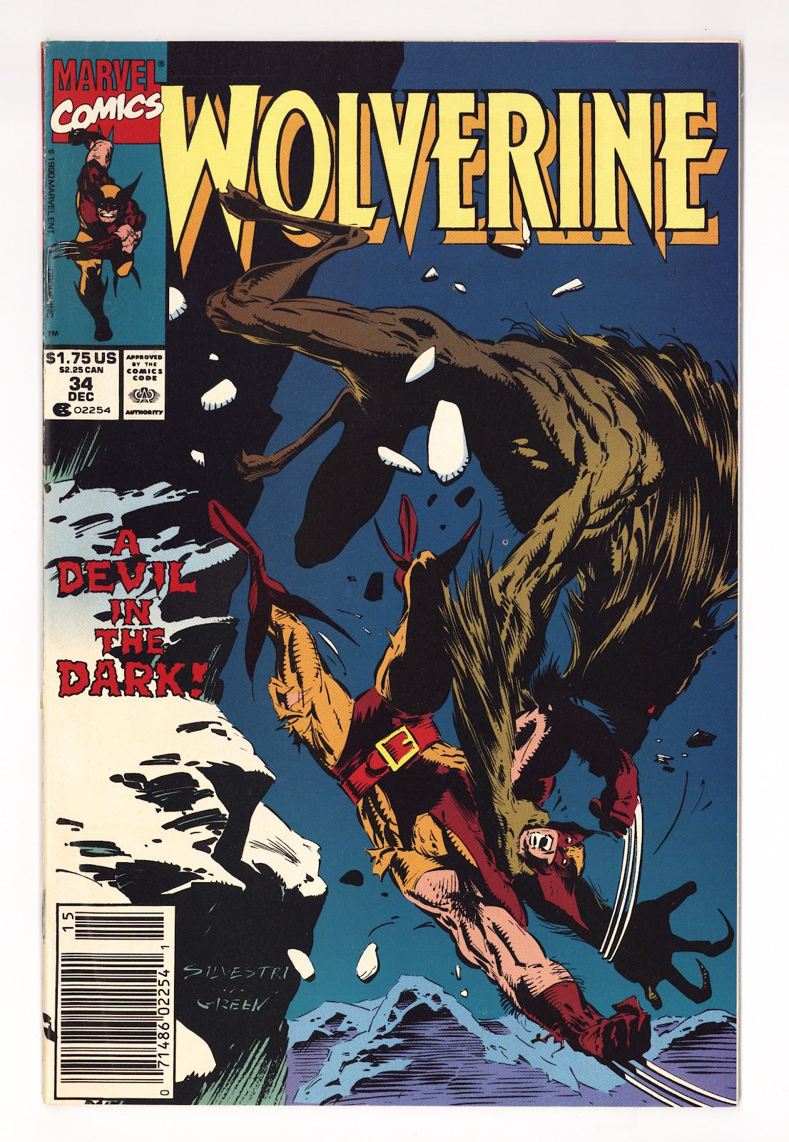 Wolverine Vol 2 34  Mid Grade   (1990)   Newsstand