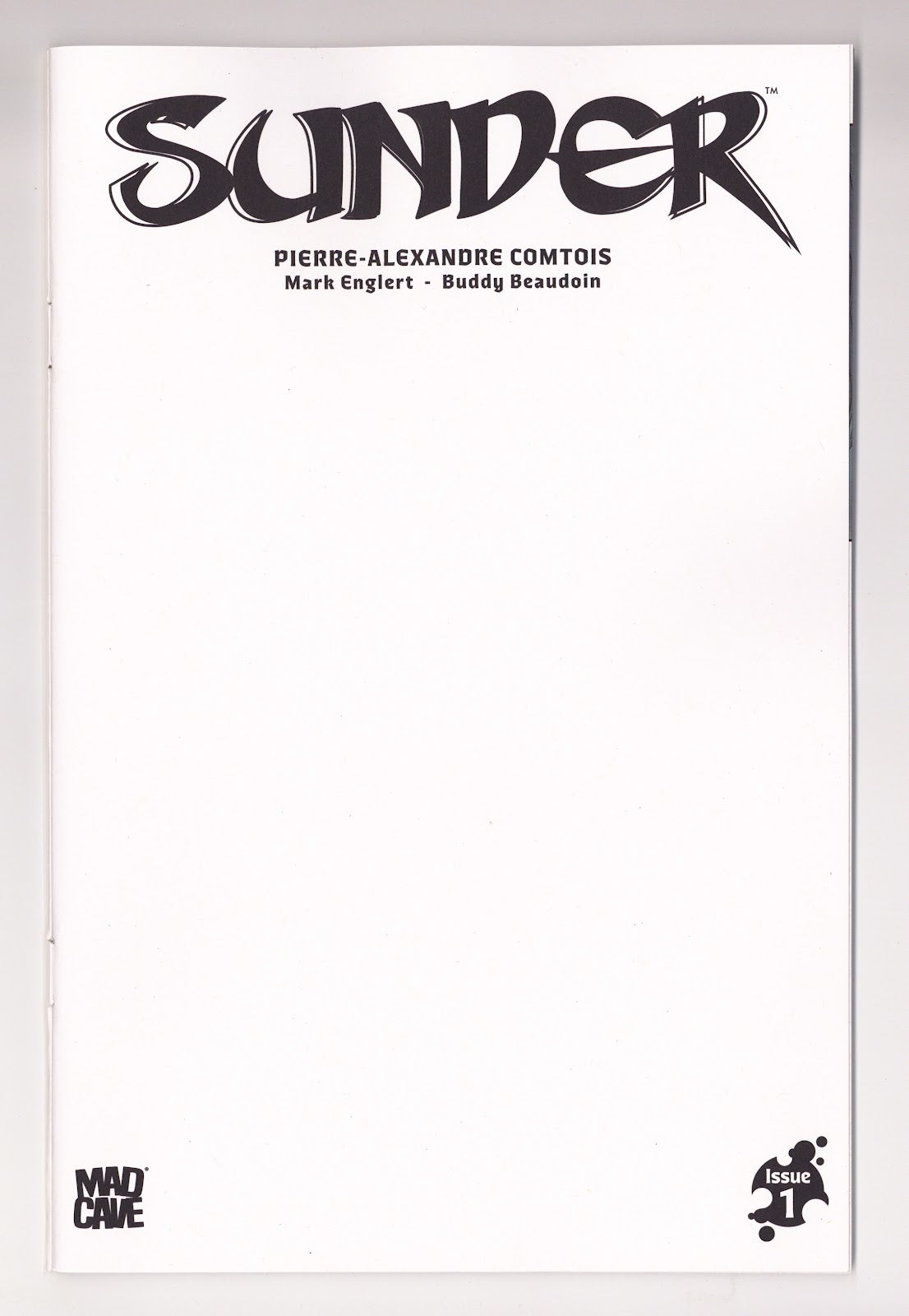 Sunder #1 (2026) Sketch Blank Variant
