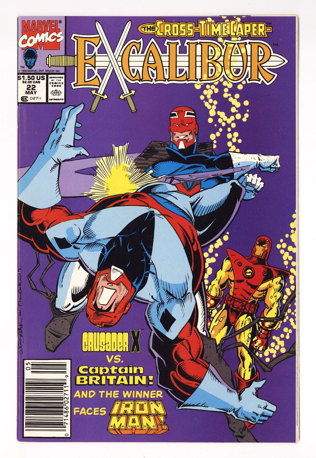 Excalibur Vol 1 22 High Grade (1990) Newsstand 