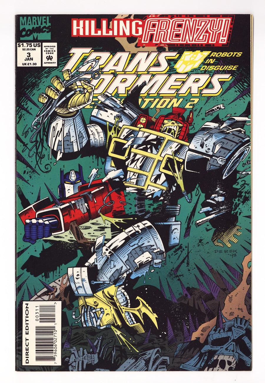 Transformers: Generation 2 Vol 1 3  VF/NM (9.0)   (1994)     
