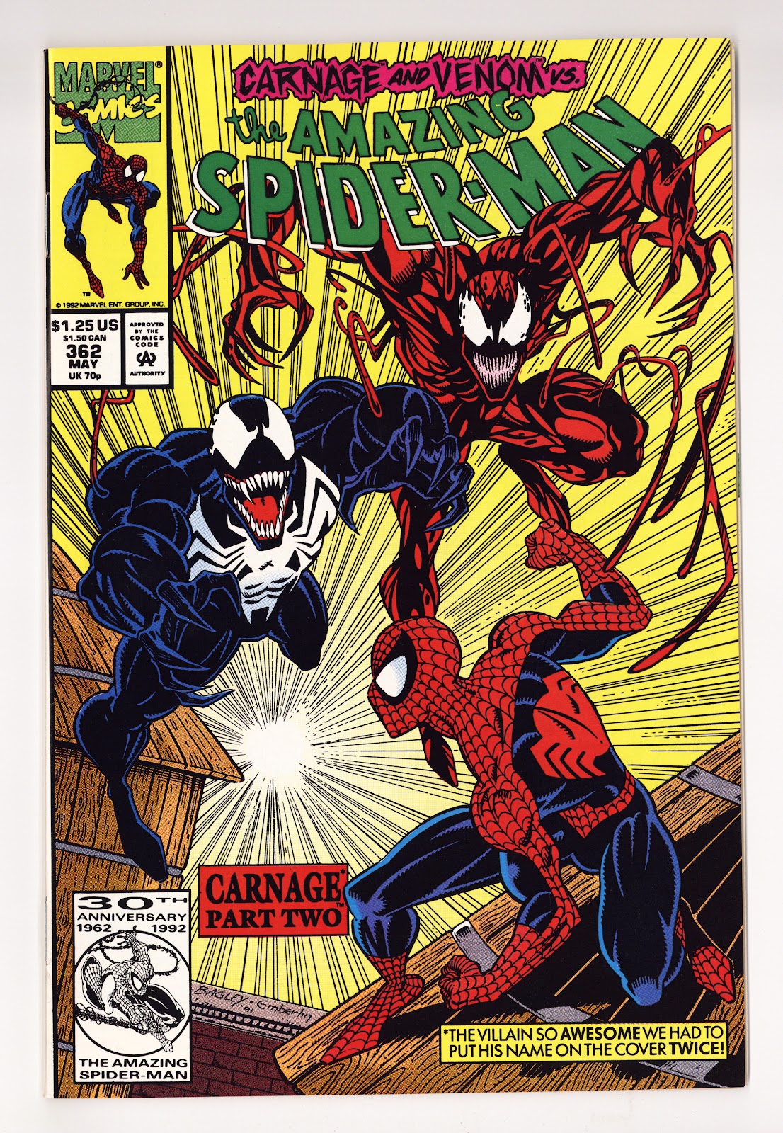 The Amazing Spider-Man Vol 1 362  NM- (9.2)   (1992)