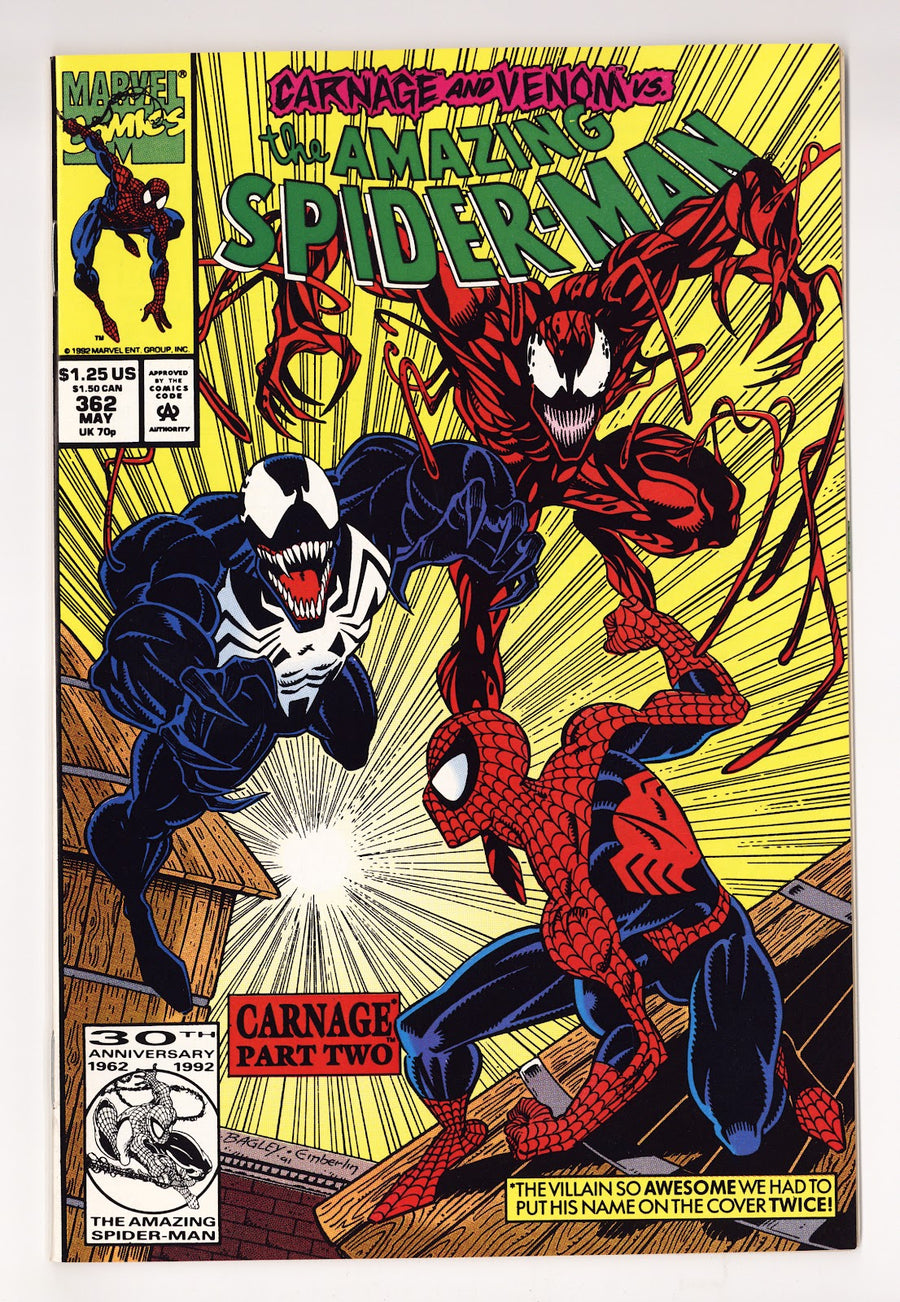 The Amazing Spider-Man Vol 1 362  NM- (9.2)   (1992)