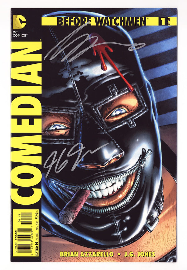Before Watchmen: Comedian   1  VF (8.0)   (2012)     Signed x2  Azzarrello, Jones