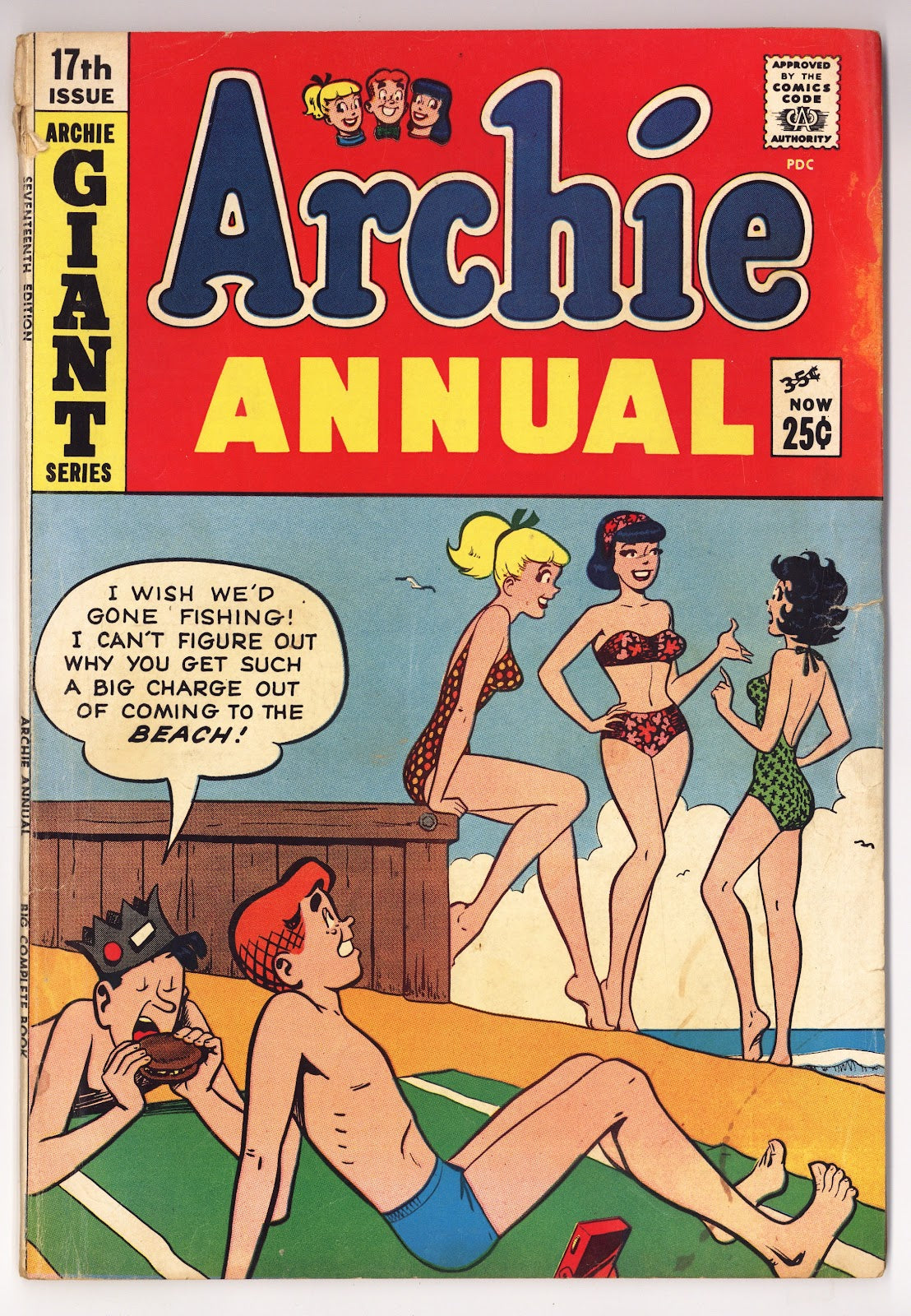 Archie Annual Vol 1 17 VG- (3.5) (1967) NOT Canadian Price Variant 