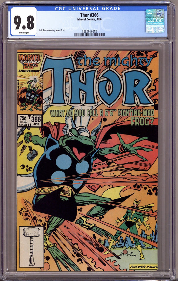 Thor Vol 1 366 CGC 9.8 (NM/M) (1986)