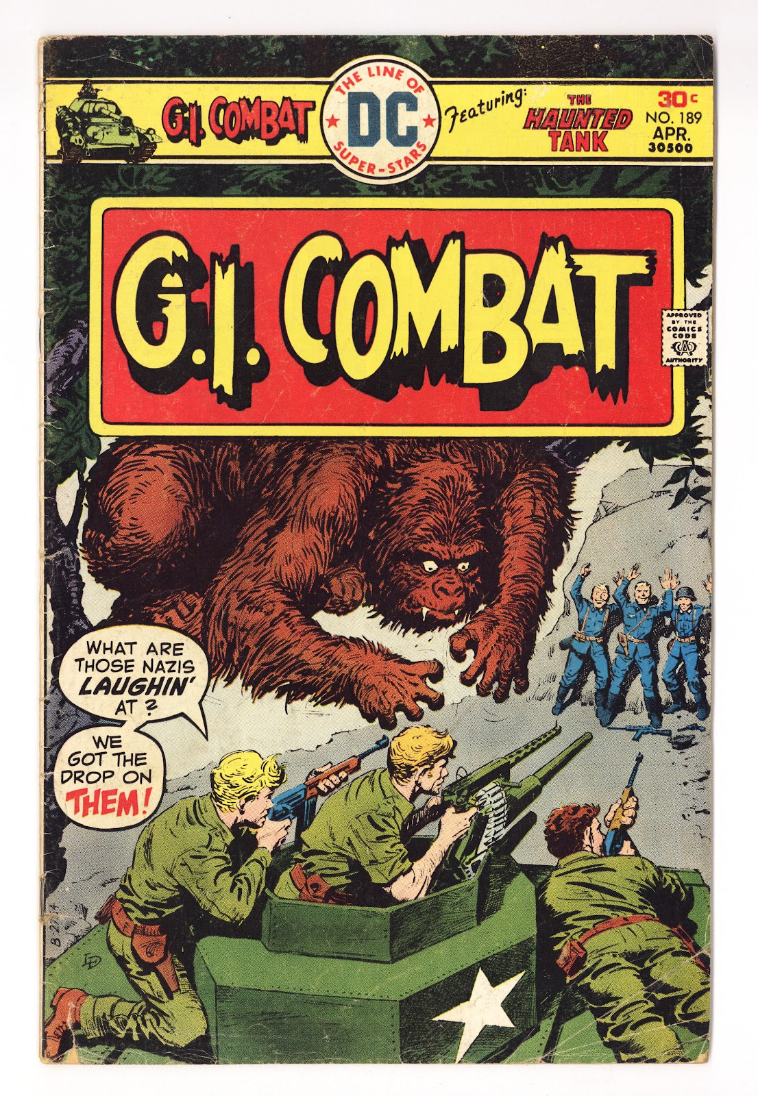G.I. Combat Vol 1 189  Very Low Grade   (1976)