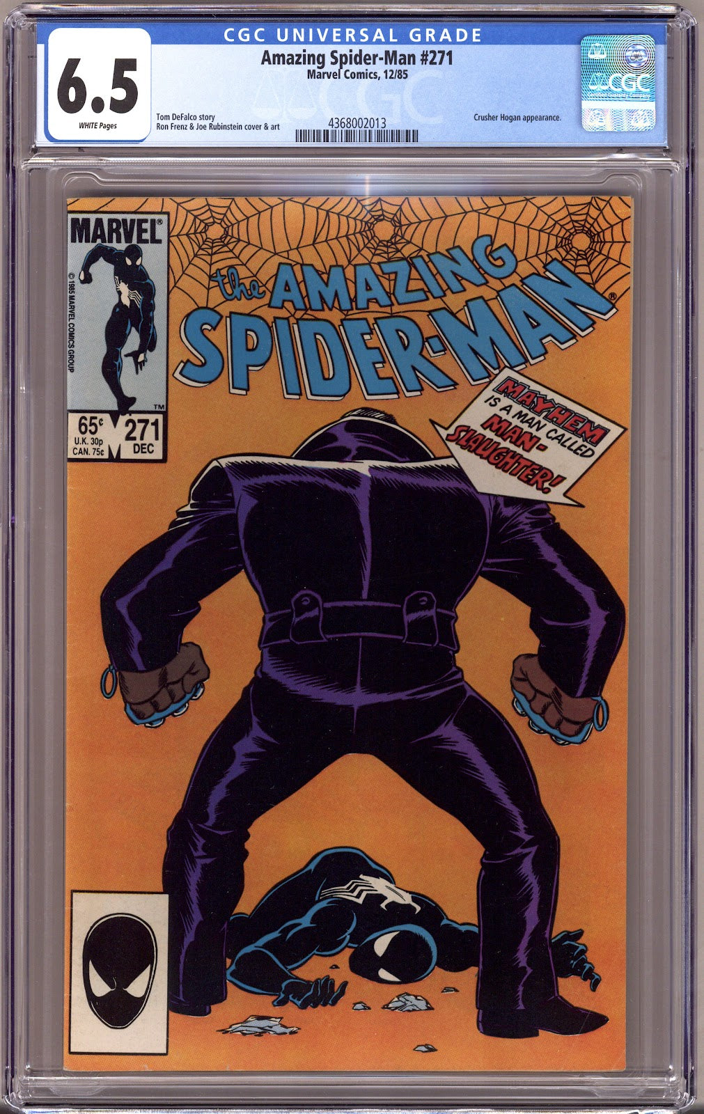 The Amazing Spider-Man Vol 1 271 CGC 6.5 (FN+)   (1985)     