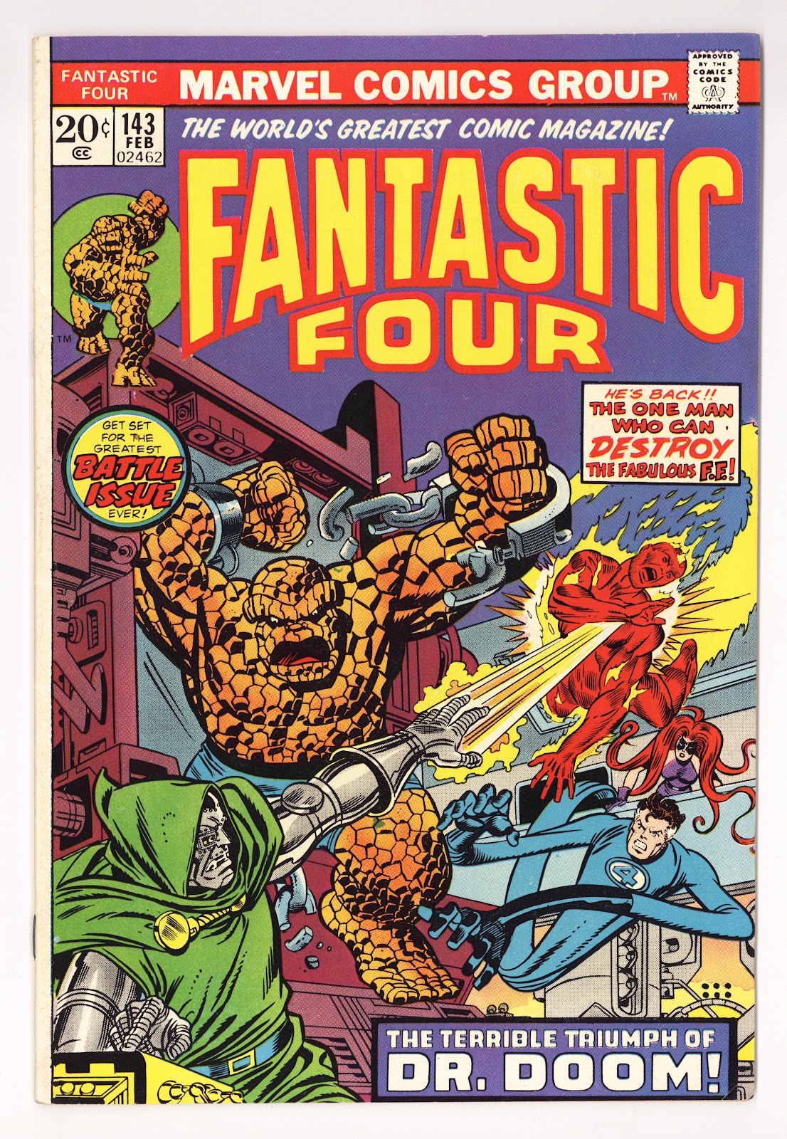 Fantastic Four Vol 1 143  VF- (7.5)   (1974)     