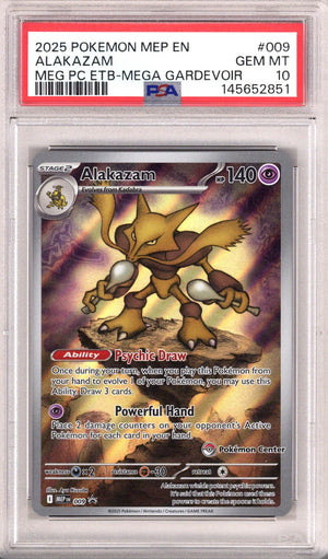 Pokemon Mega Evolution Promo Alakazam Pokemon Centre Etb PSA 10 (2025) | CaptCan Comics