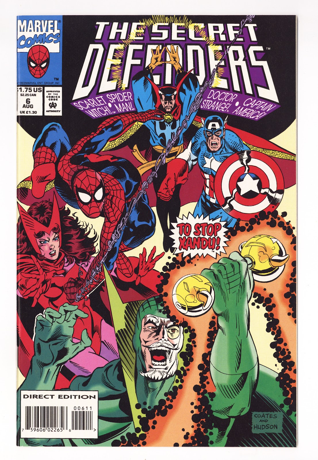 The Secret Defenders Vol 1 6 High Grade (1993) 