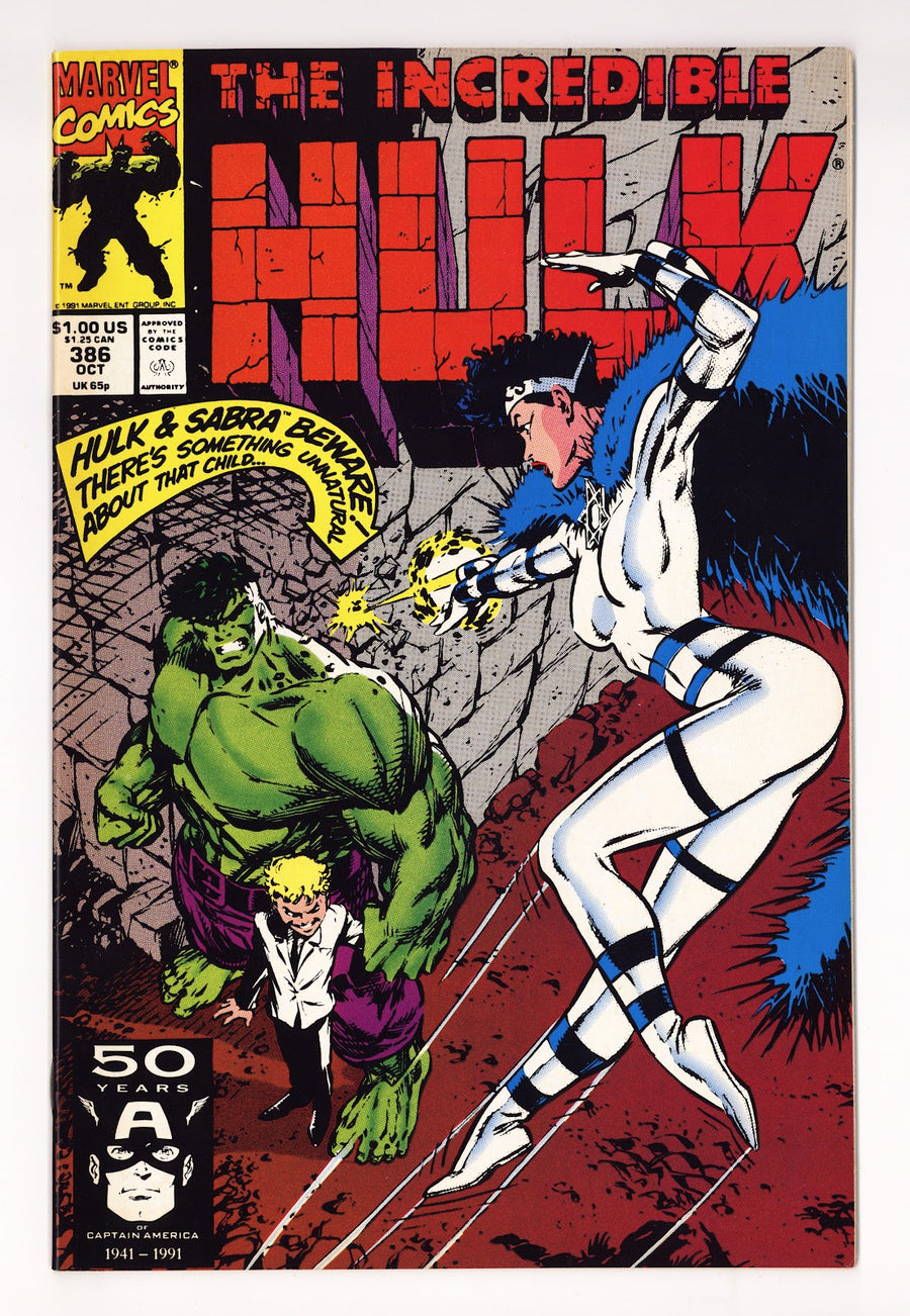 The Incredible Hulk Vol 1 386  High Grade   (1991)     