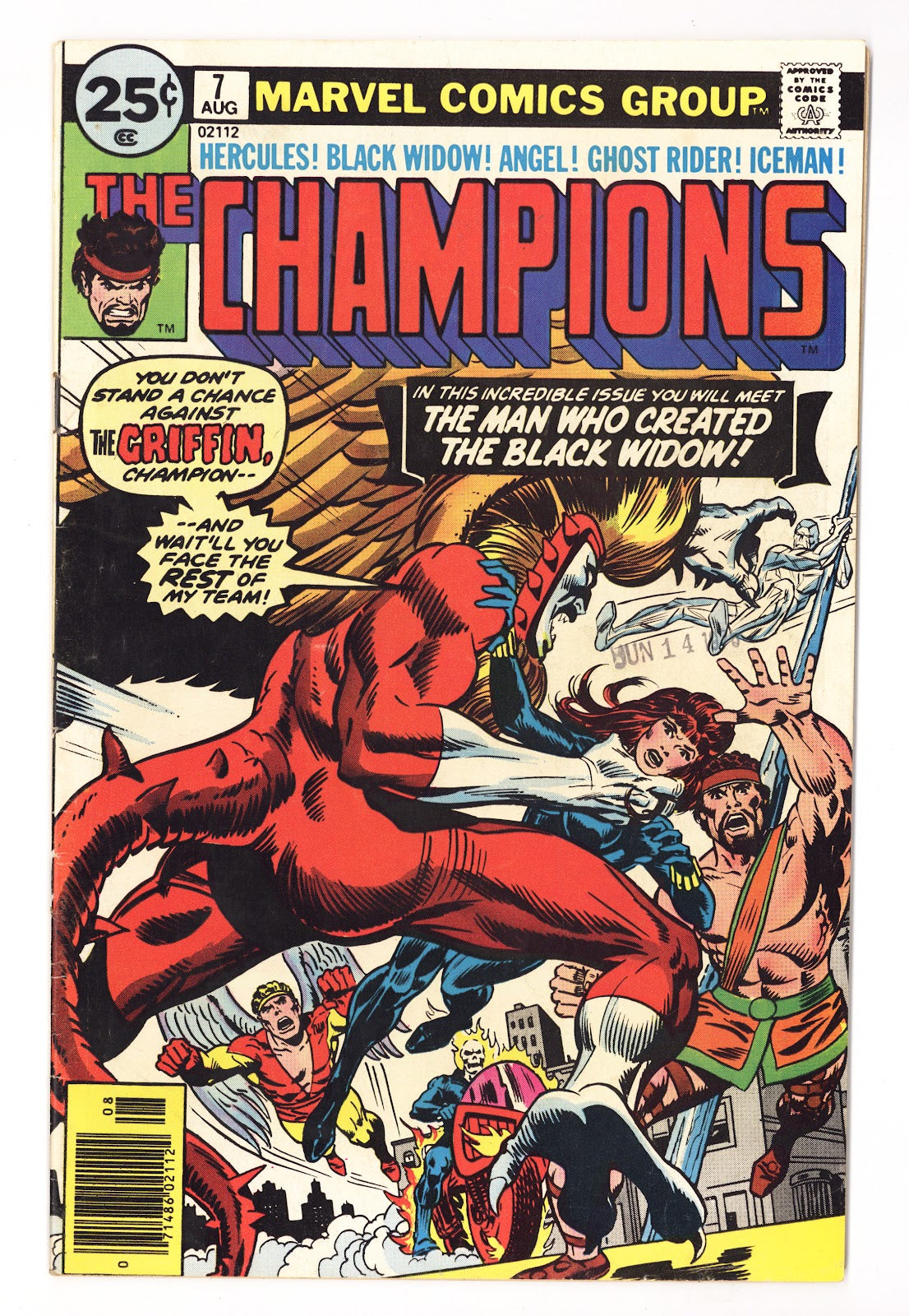 The Champions Vol 1 7 Low Grade (1976) 25¢ 