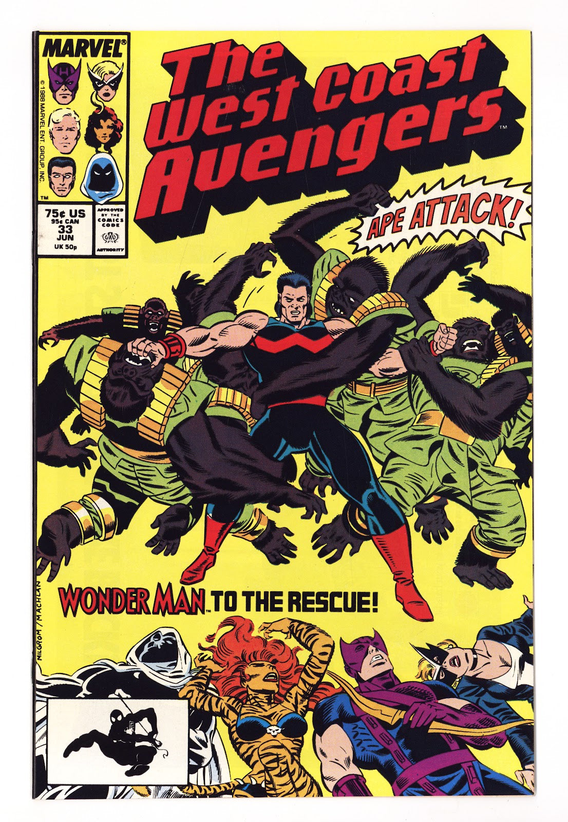 West Coast Avengers Vol 2 33  High Grade   (1988)   Direct  