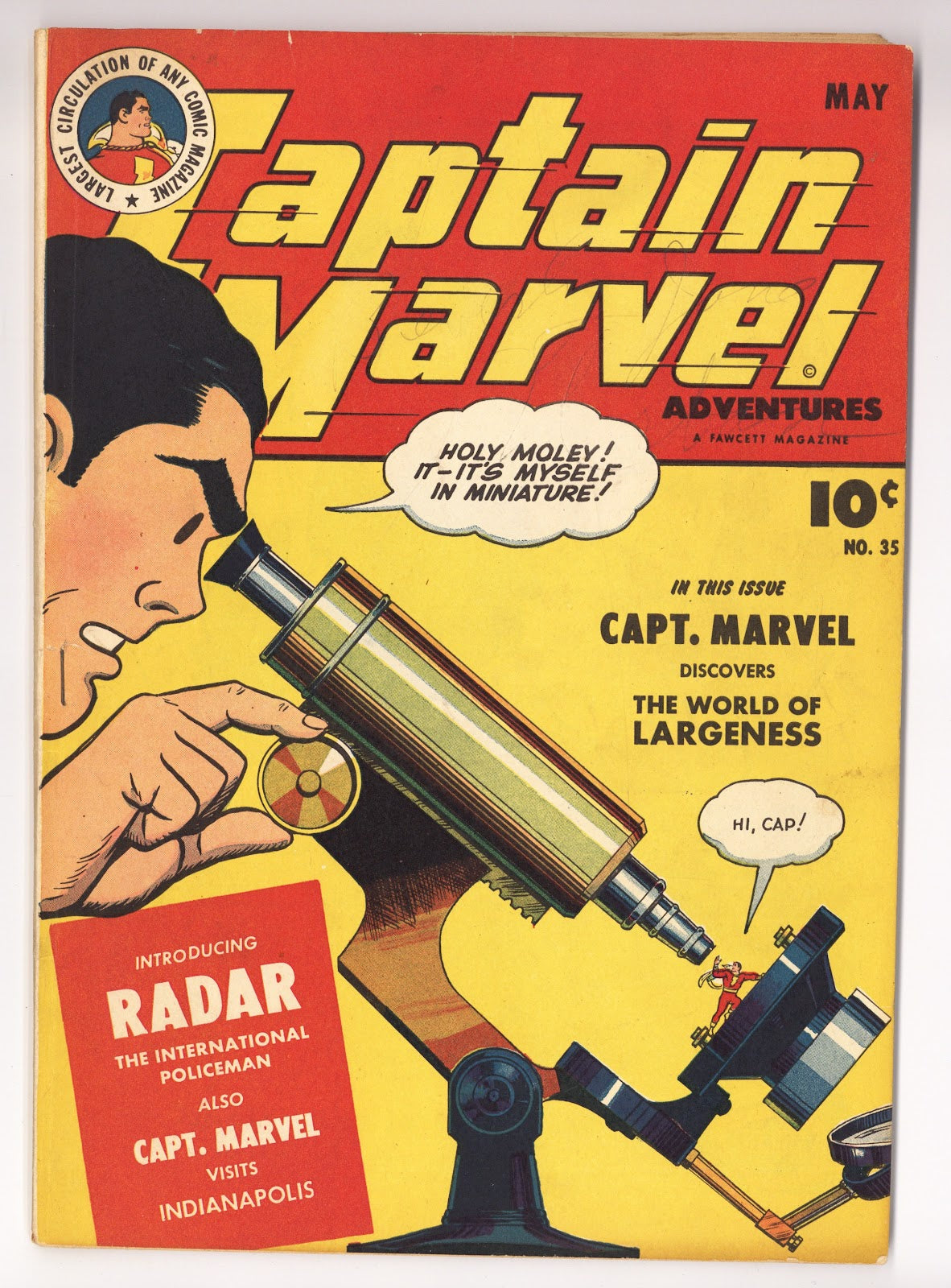 Captain Marvel Adventures 35 VG/FN (5.0) 2 Wraps at Centerfold Detached (1944)  