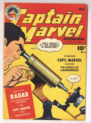 Captain Marvel Adventures 35 VG/FN (5.0) 2 Wraps at Centerfold Detached (1944)