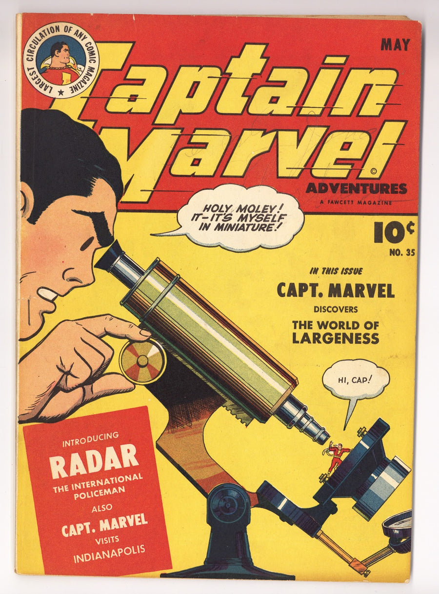 Captain Marvel Adventures 35 VG/FN (5.0) 2 Wraps at Centerfold Detached (1944)  