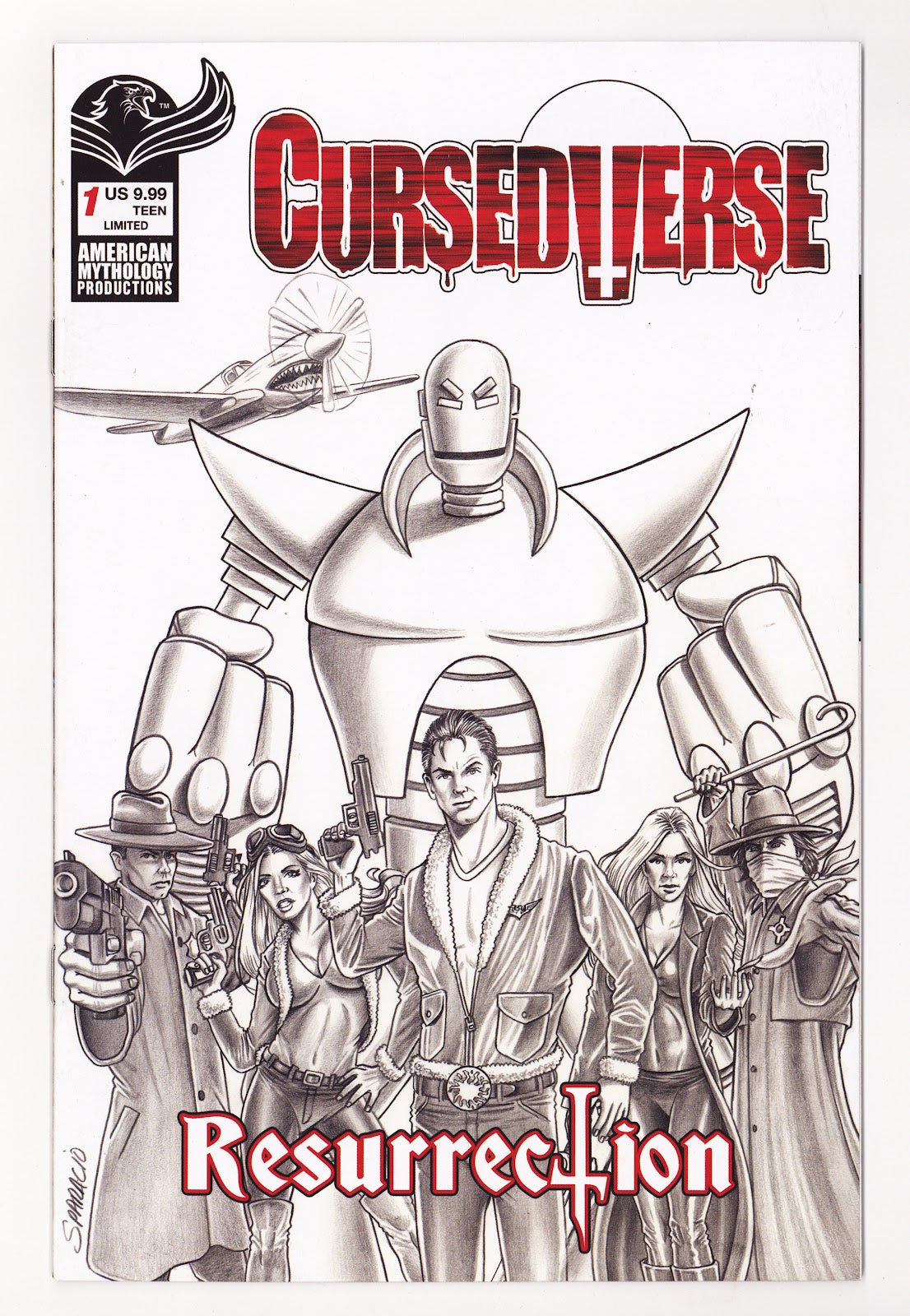 Cursedverse Resurrection #1 Ltd B&W Variant