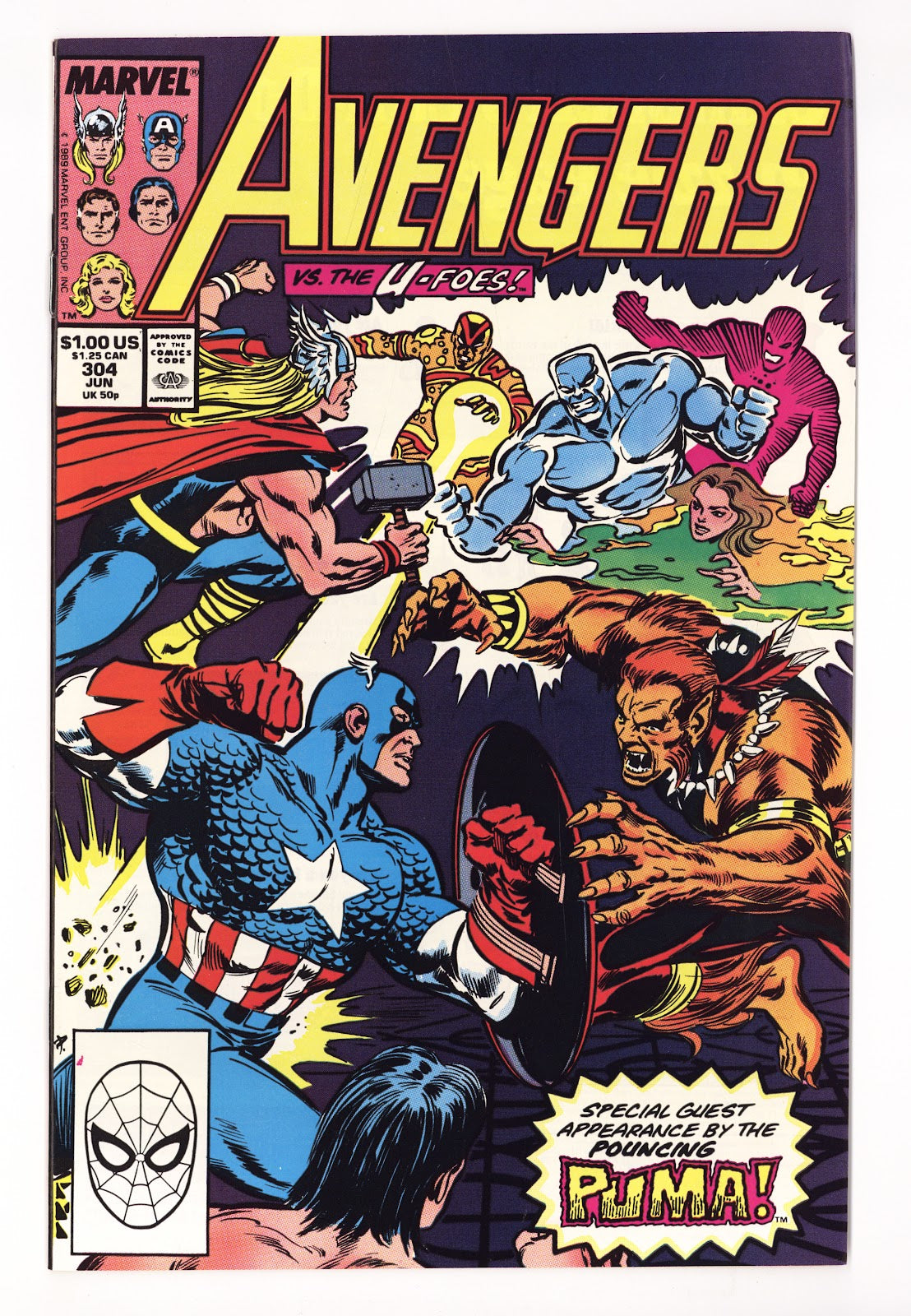 The Avengers Vol 1 304 High Grade (1989) 