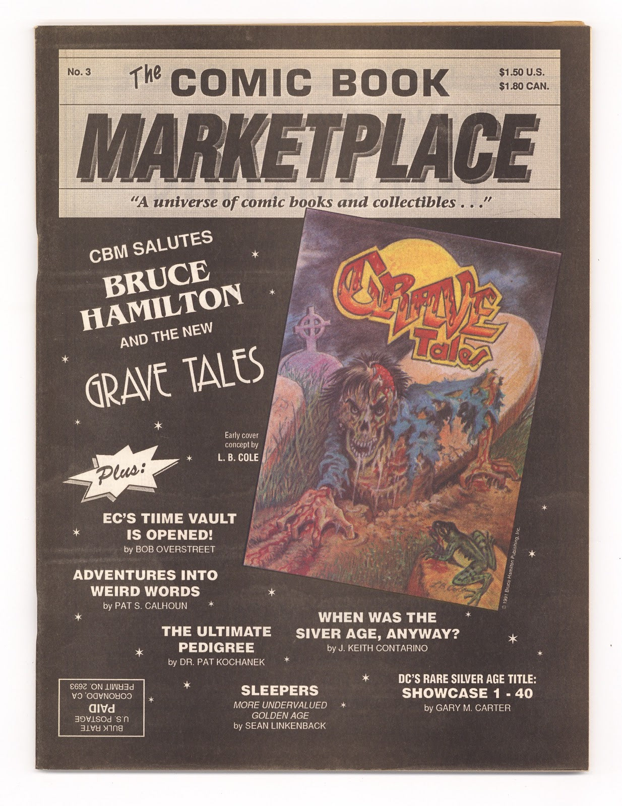 Comic Book Marketplace Vol 1 3 VF- (7.5) (1991) 