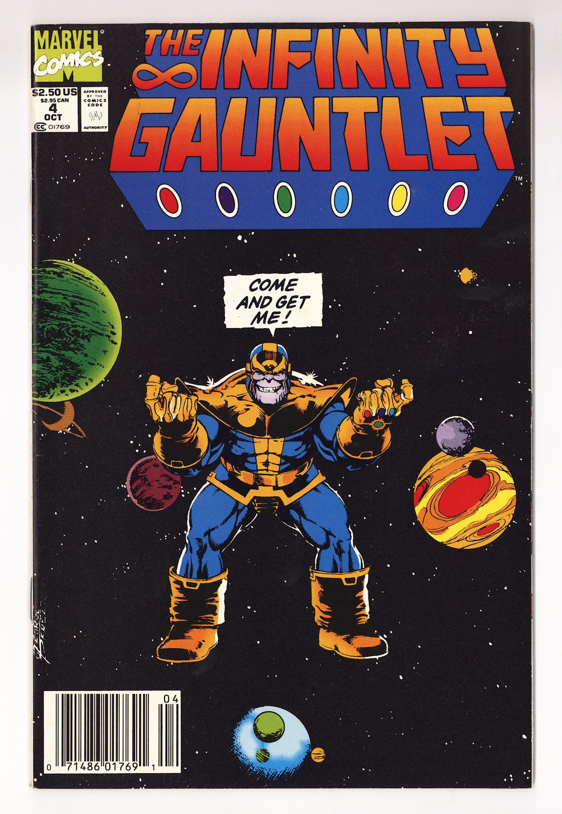 The Infinity Gauntlet Vol 1 4 VF- (7.5) (1991) Newsstand 