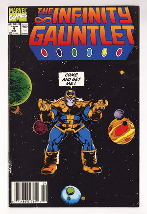 The Infinity Gauntlet Vol 1 4 VF- (7.5) (1991) Newsstand
