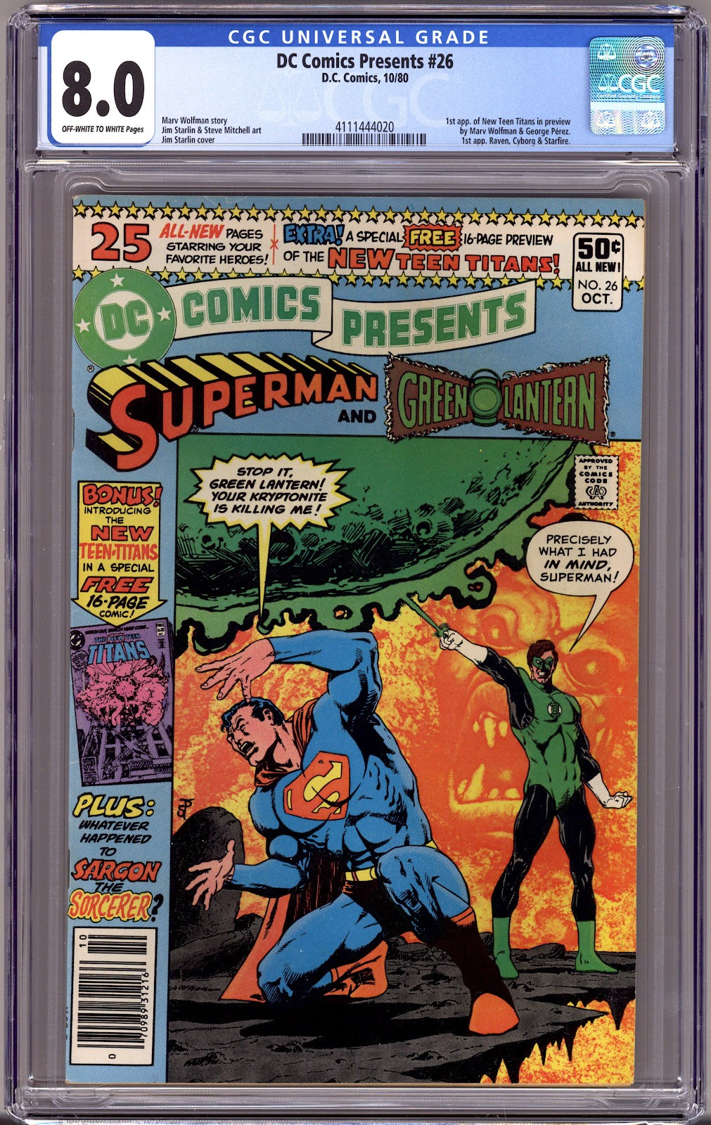 DC Comics Presents Vol 1 26 CGC 8.0 (VF)   (1980)   Newsstand
