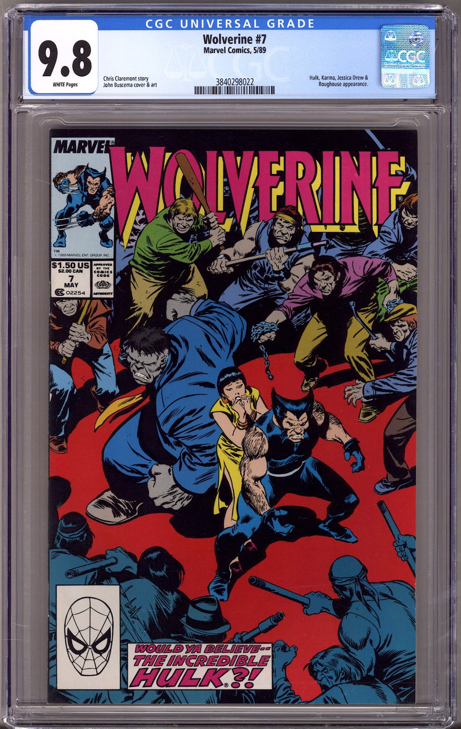 Wolverine Vol 2 7 CGC 9.8 (NM/M) (1989) 