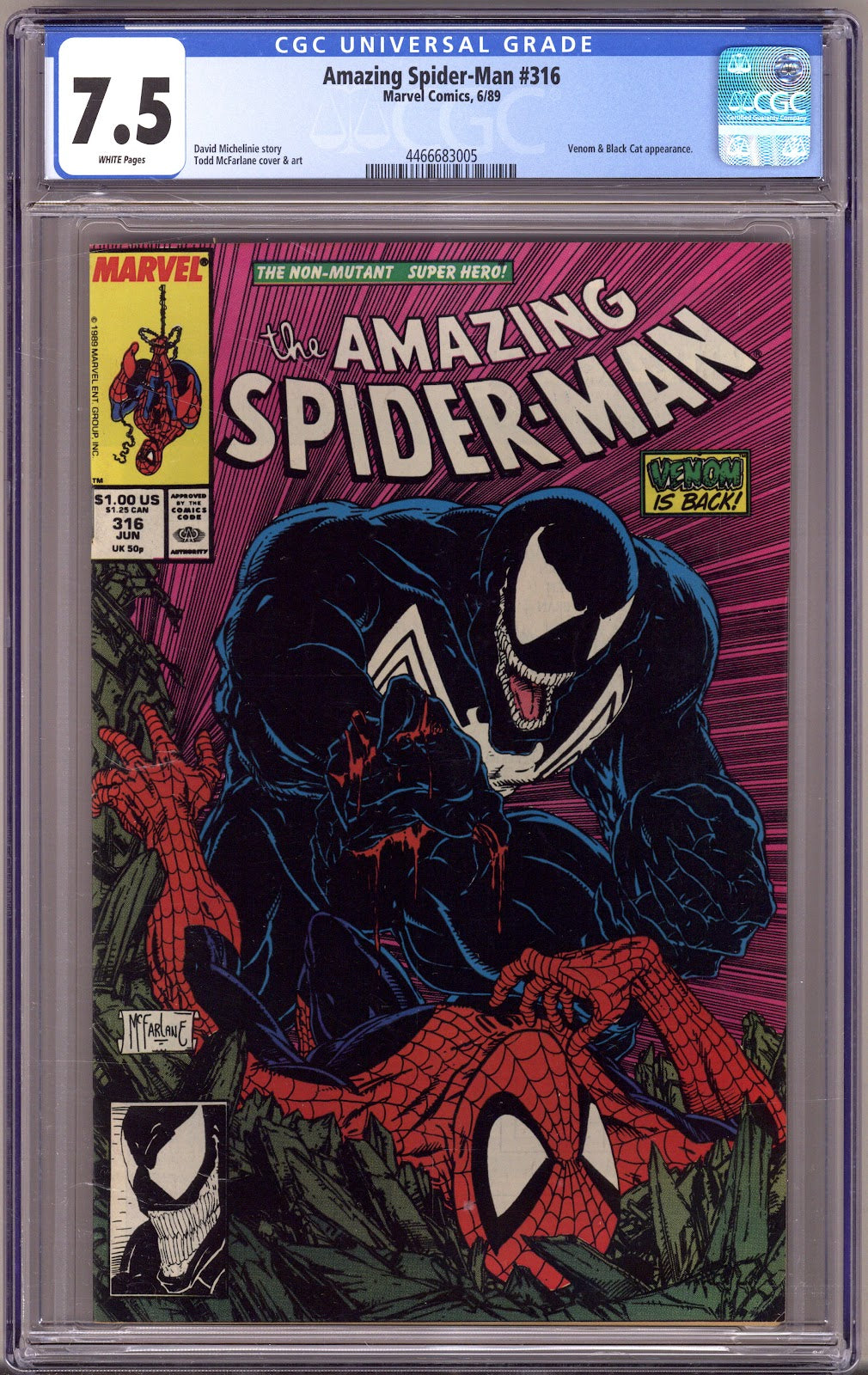 The Amazing Spider-Man Vol 1 316 CGC 7.5 (VF-) (1989) 